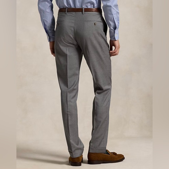 Lauren Ralph Lauren Men's Grey Slim Fit Twill Trousers Dress Pants - W34 x L30 - Picture 2 of 9